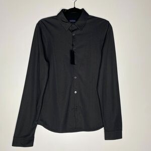 New Zachary Prell Glacier Knit Button Up Dress Shirt Men's Size Small